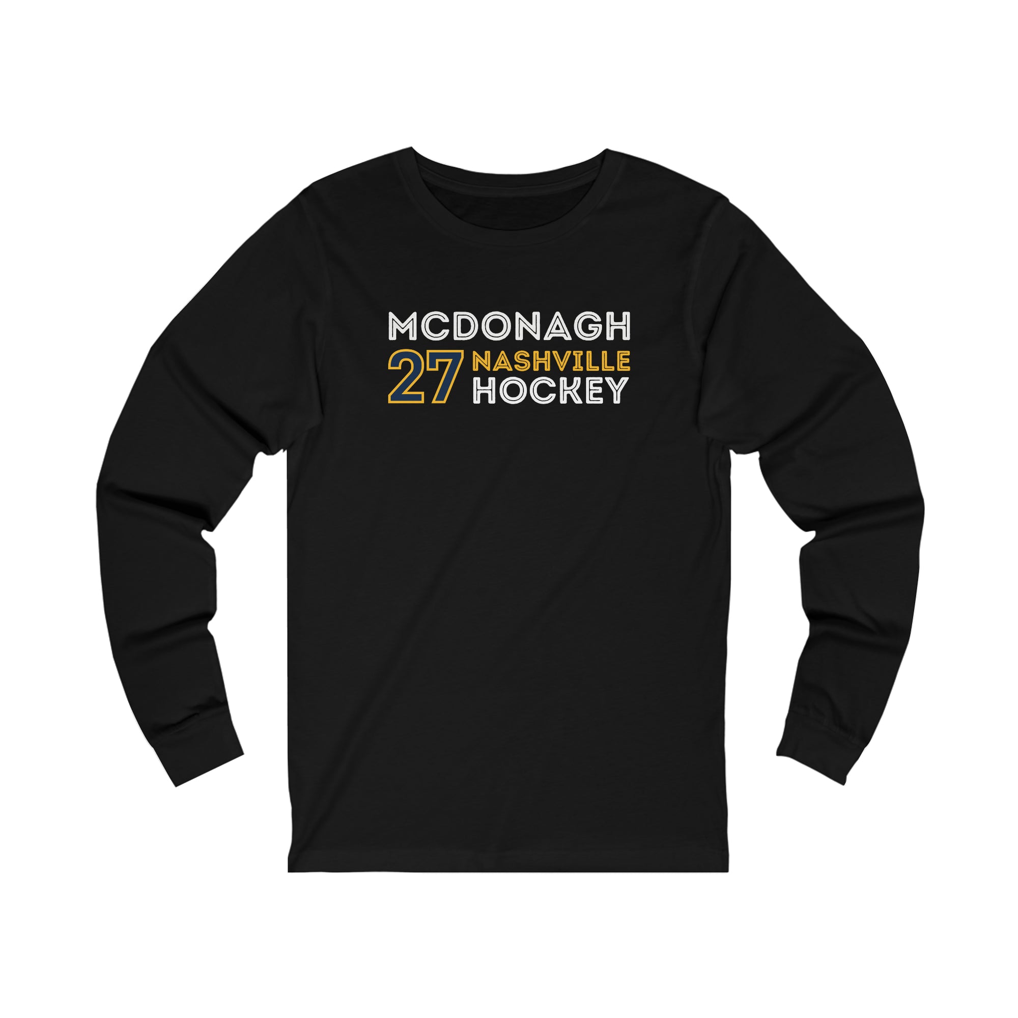 McDonagh 27 Nashville Hockey Grafitti Wall Design Unisex Jersey Long Sleeve Shirt