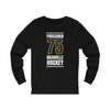 Parssinen 75 Nashville Hockey Navy Blue Vertical Design Unisex Jersey Long Sleeve Shirt