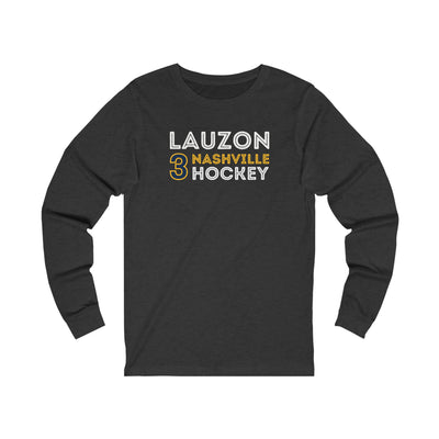Lauzon 3 Nashville Hockey Grafitti Wall Design Unisex Jersey Long Sleeve Shirt