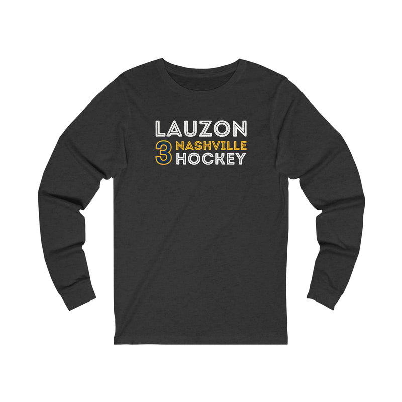Lauzon 3 Nashville Hockey Grafitti Wall Design Unisex Jersey Long Sleeve Shirt