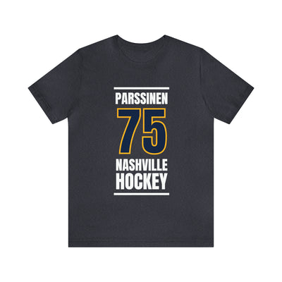 Parssinen 75 Nashville Hockey Navy Blue Vertical Design Unisex T-Shirt