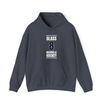 Glass 8 Nashville Hockey Navy Blue Vertical Design Unisex Hooded Sweatshirt