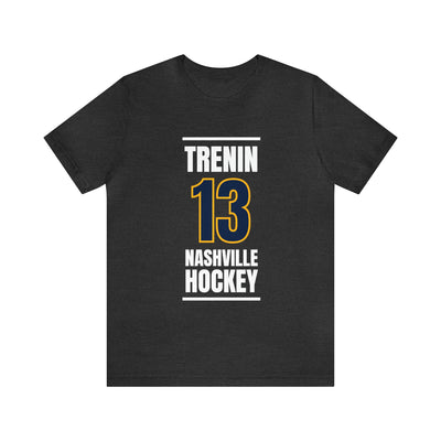 Trenin 13 Nashville Hockey Navy Blue Vertical Design Unisex T-Shirt