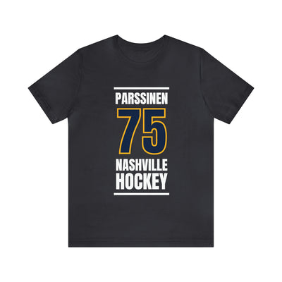 Parssinen 75 Nashville Hockey Navy Blue Vertical Design Unisex T-Shirt