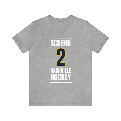 Schenn 2 Nashville Hockey Navy Blue Vertical Design Unisex T-Shirt