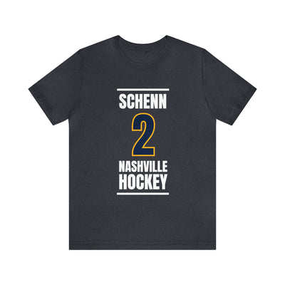Schenn 2 Nashville Hockey Navy Blue Vertical Design Unisex T-Shirt