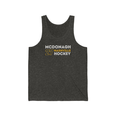 McDonagh 27 Nashville Hockey Grafitti Wall Design Unisex Jersey Tank Top