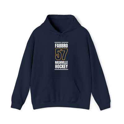 Fabbro 57 Nashville Hockey Navy Blue Vertical Design Unisex Hooded Sweatshirt
