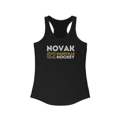 Novak 82 Nashville Hockey Grafitti Wall Design Women's Ideal Racerback Tank Top