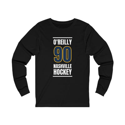 O'Reilly 90 Nashville Hockey Navy Blue Vertical Design Unisex Jersey Long Sleeve Shirt