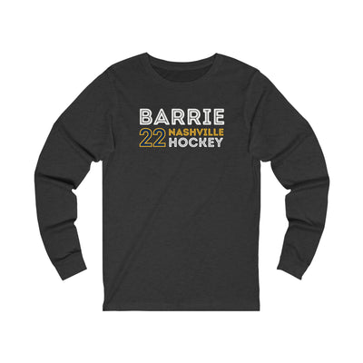 Barrie 22 Nashville Hockey Grafitti Wall Design Unisex Jersey Long Sleeve Shirt