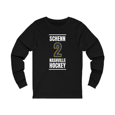 Schenn 2 Nashville Hockey Navy Blue Vertical Design Unisex Jersey Long Sleeve Shirt