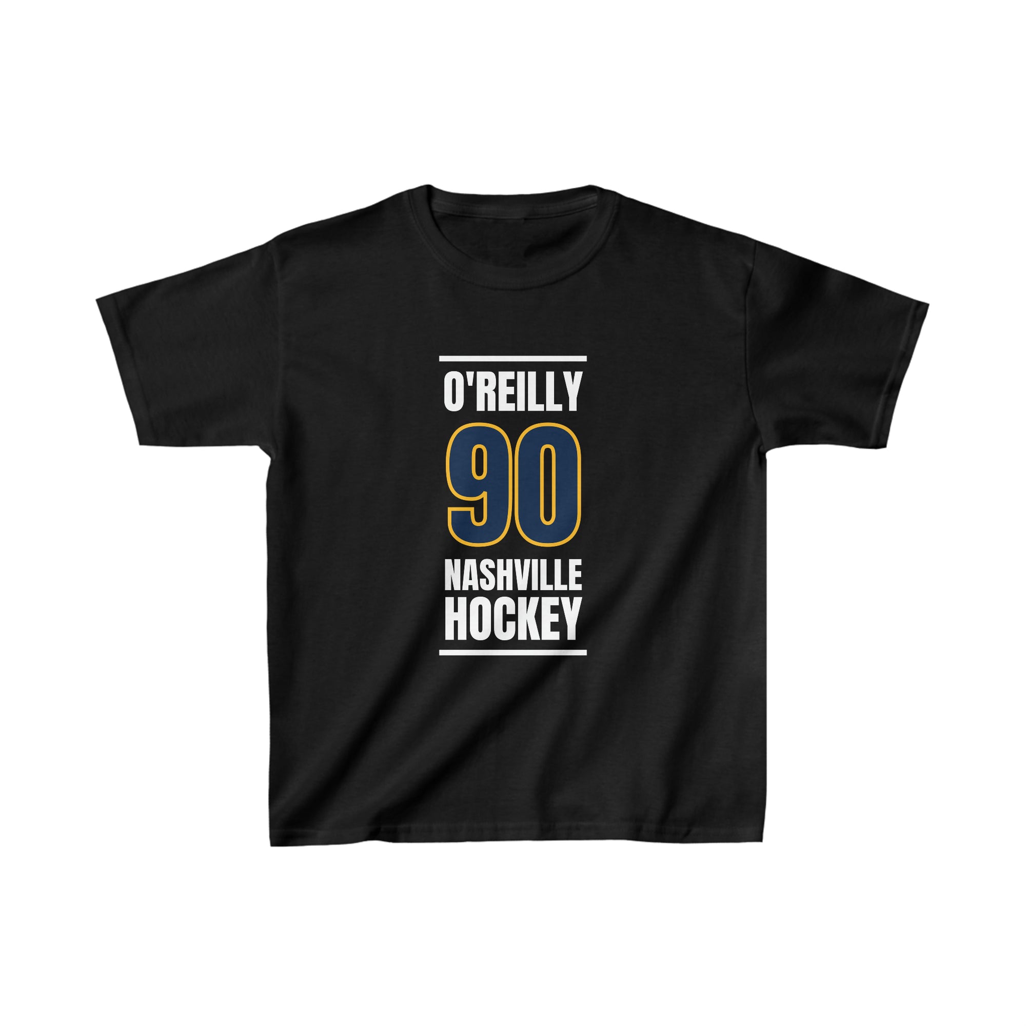 O'Reilly 90 Nashville Hockey Navy Blue Vertical Design Kids Tee
