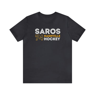 Saros 74 Nashville Hockey Grafitti Wall Design Unisex T-Shirt