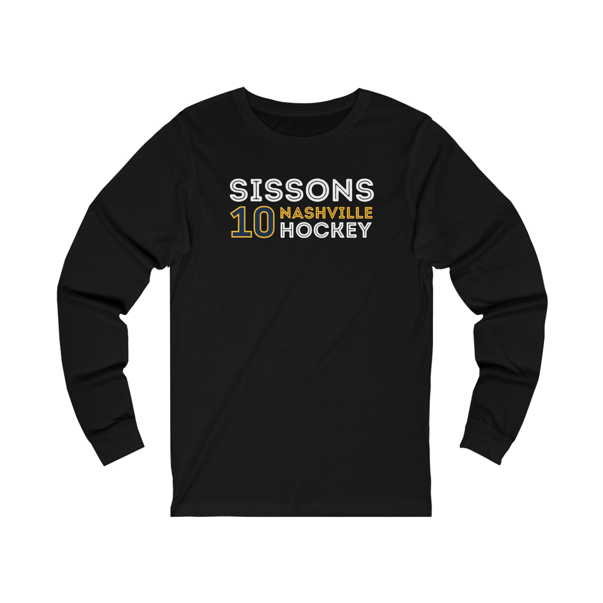 Sissons 10 Nashville Hockey Grafitti Wall Design Unisex Jersey Long Sleeve Shirt