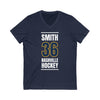 Smith 36 Nashville Hockey Navy Blue Vertical Design Unisex V-Neck Tee