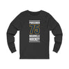 Parssinen 75 Nashville Hockey Navy Blue Vertical Design Unisex Jersey Long Sleeve Shirt