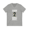 Schenn 2 Nashville Hockey Navy Blue Vertical Design Unisex V-Neck Tee