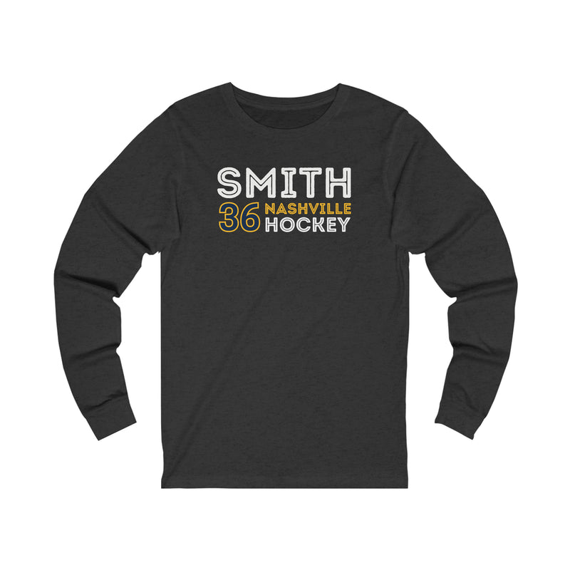 Smith 36 Nashville Hockey Grafitti Wall Design Unisex Jersey Long Sleeve Shirt