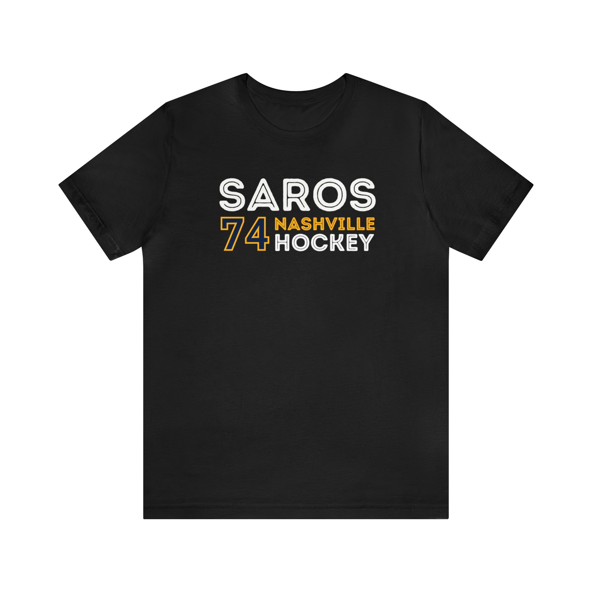 Saros 74 Nashville Hockey Grafitti Wall Design Unisex T-Shirt