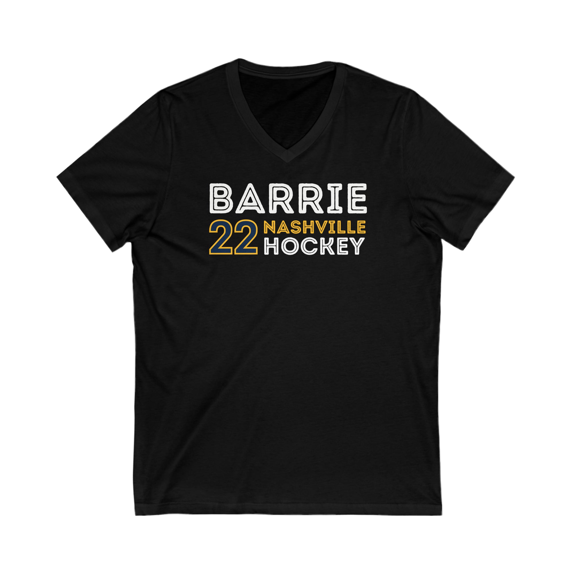 Barrie 22 Nashville Hockey Grafitti Wall Design Unisex V-Neck Tee