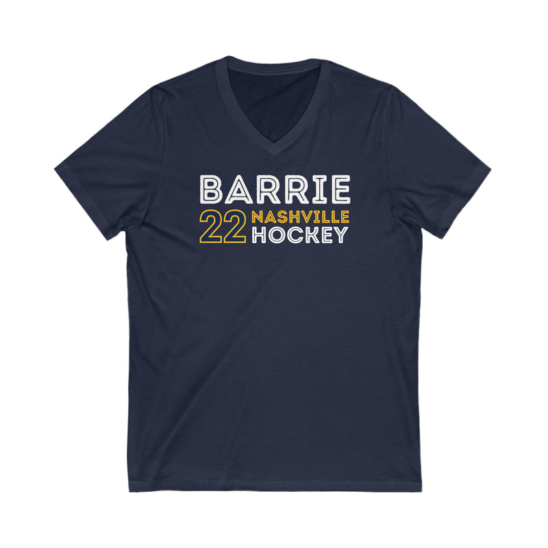 Barrie 22 Nashville Hockey Grafitti Wall Design Unisex V-Neck Tee