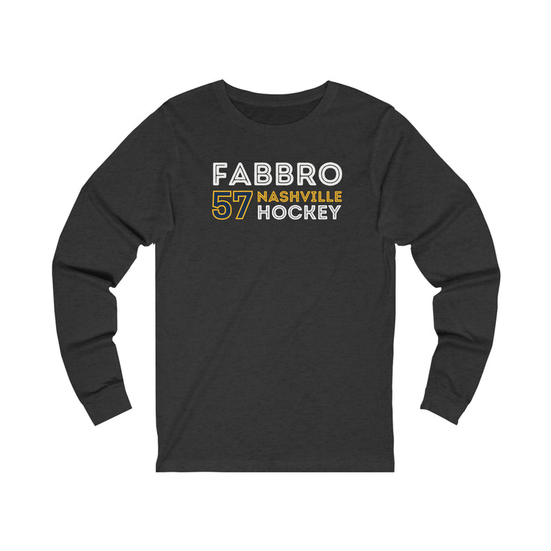 Fabbro 57 Nashville Hockey Grafitti Wall Design Unisex Jersey Long Sleeve Shirt