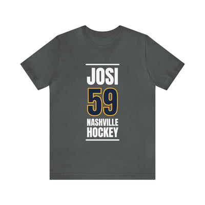 Josi 59 Nashville Hockey Navy Blue Vertical Design Unisex T-Shirt