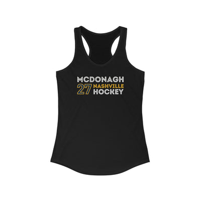 McDonagh 27 Nashville Hockey Grafitti Wall Design Women's Ideal Racerback Tank Top