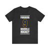 Forsberg 9 Nashville Hockey Navy Blue Vertical Design Unisex T-Shirt