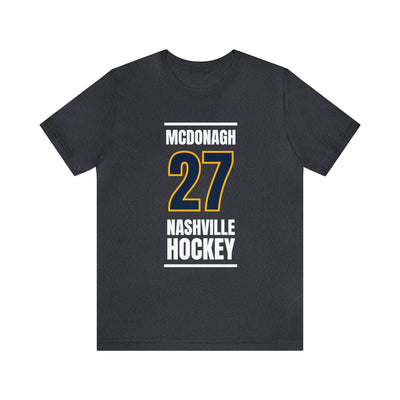 McDonagh 27 Nashville Hockey Navy Blue Vertical Design Unisex T-Shirt