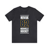 Novak 82 Nashville Hockey Navy Blue Vertical Design Unisex T-Shirt