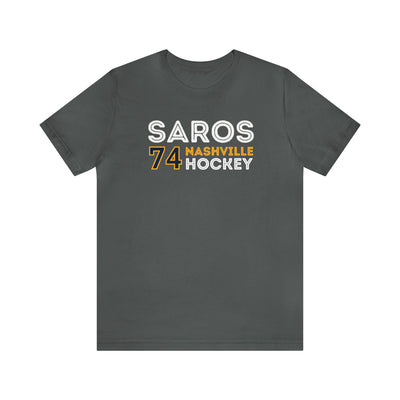 Saros 74 Nashville Hockey Grafitti Wall Design Unisex T-Shirt