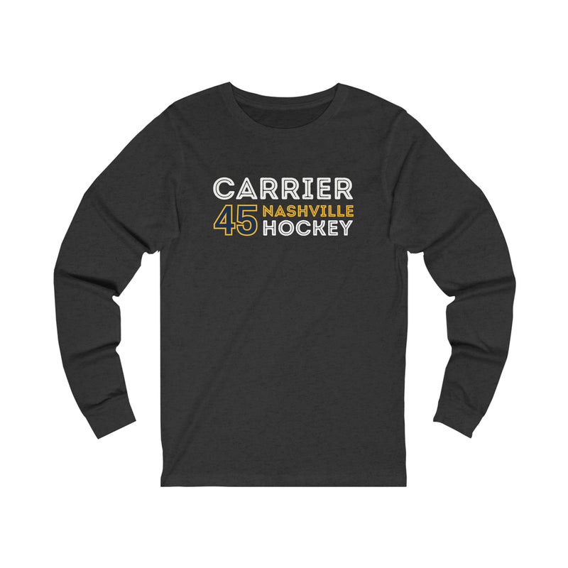 Carrier 45 Nashville Hockey Grafitti Wall Design Unisex Jersey Long Sleeve Shirt