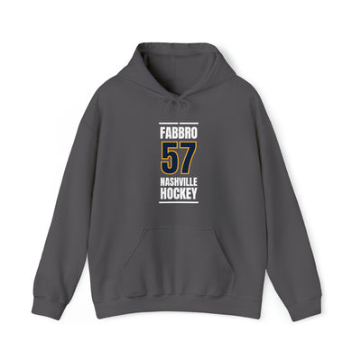 Fabbro 57 Nashville Hockey Navy Blue Vertical Design Unisex Hooded Sweatshirt