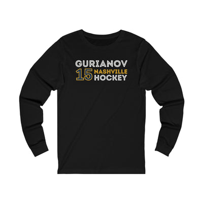 Gurianov 15 Nashville Hockey Grafitti Wall Design Unisex Jersey Long Sleeve Shirt