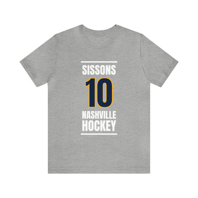 Sissons 10 Nashville Hockey Navy Blue Vertical Design Unisex T-Shirt