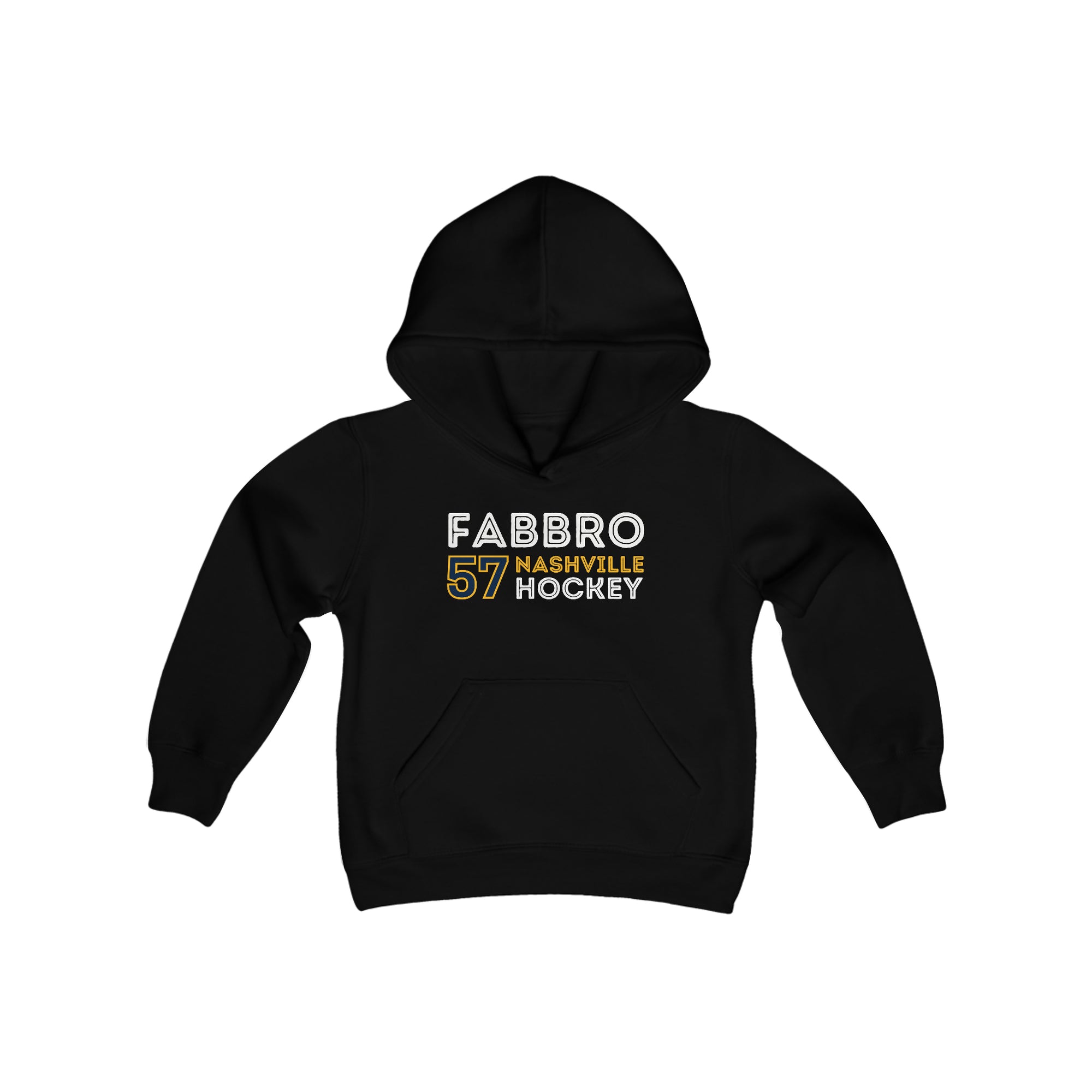 Fabbro 57 Nashville Hockey Grafitti Wall Design Youth Hooded Sweatshirt