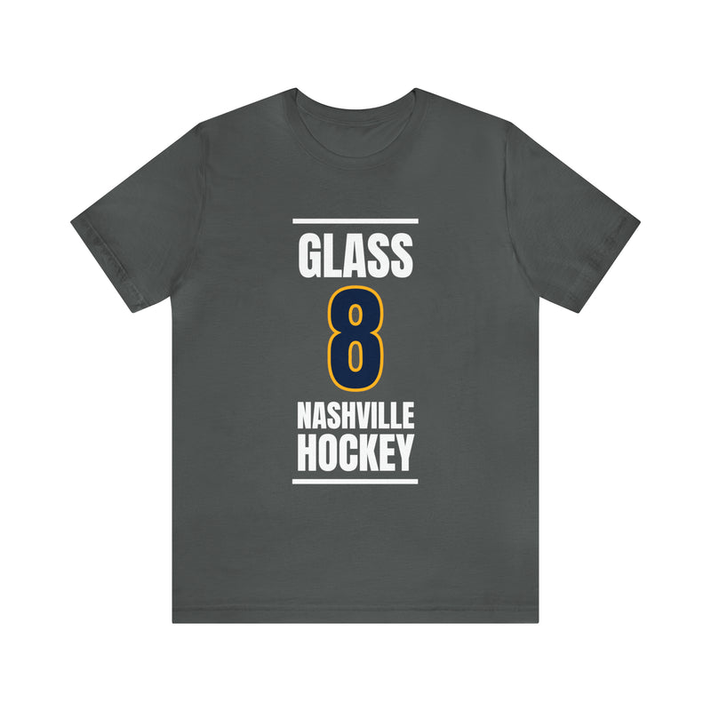 Glass 8 Nashville Hockey Navy Blue Vertical Design Unisex T-Shirt