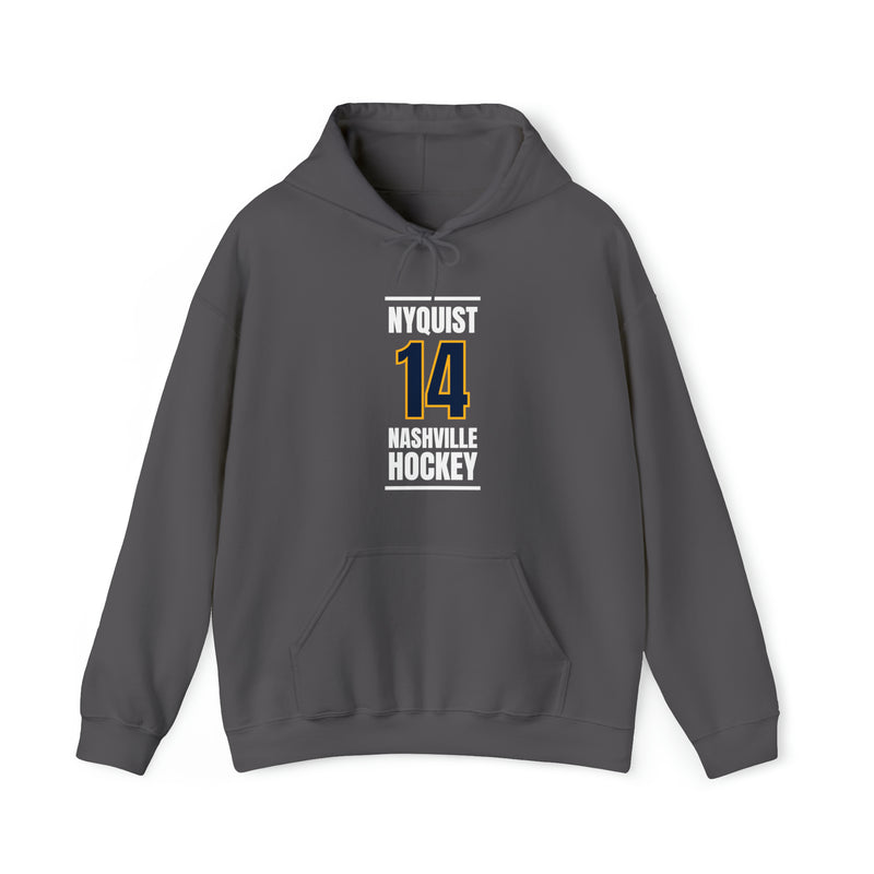 Nyquist 14 Nashville Hockey Navy Blue Vertical Design Unisex Hooded Sweatshirt