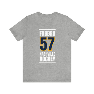 Fabbro 57 Nashville Hockey Navy Blue Vertical Design Unisex T-Shirt