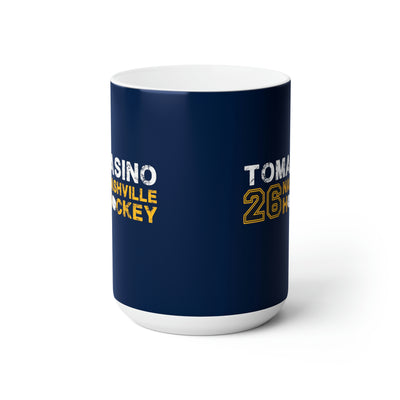 Tomasino 26 Nashville Hockey Ceramic Coffee Mug In Navy Blue, 15oz