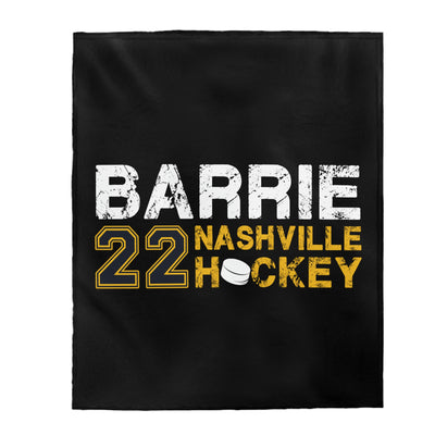 Barrie 22 Nashville Hockey Velveteen Plush Blanket