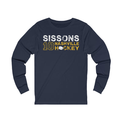 Sissons 10 Nashville Hockey Unisex Jersey Long Sleeve Shirt