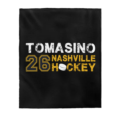 Tomasino 26 Nashville Hockey Velveteen Plush Blanket