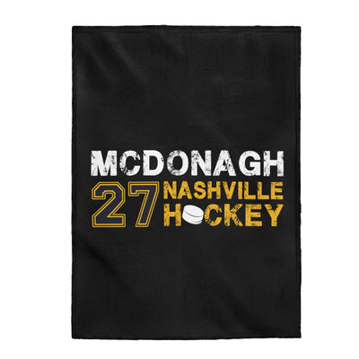 McDonagh 27 Nashville Hockey Velveteen Plush Blanket