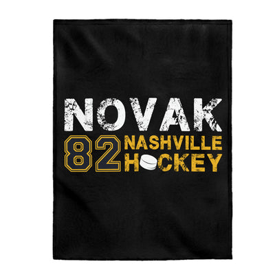 Novak 82 Nashville Hockey Velveteen Plush Blanket