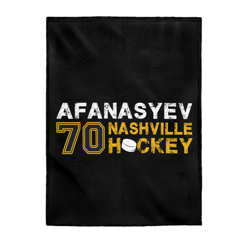 Afanasyev 70 Nashville Hockey Velveteen Plush Blanket