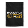 McCarron 47 Nashville Hockey Velveteen Plush Blanket