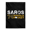 Saros 74 Nashville Hockey Velveteen Plush Blanket